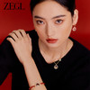 ZEGL设计师本命年龙系列鸿运萌龙耳环女红玛瑙圆牌耳钉银针耳饰品 商品缩略图5