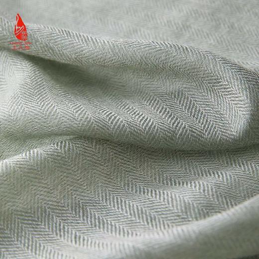 SAINTJOY/上久楷 羊绒围巾  披肩  人字纹清风淡雅边框方巾  FJS23053 商品图3