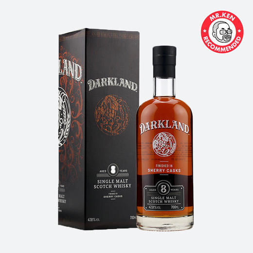 暗域（Darkland）8年八分之一雪莉桶单一麦芽苏格兰威士忌 商品图1
