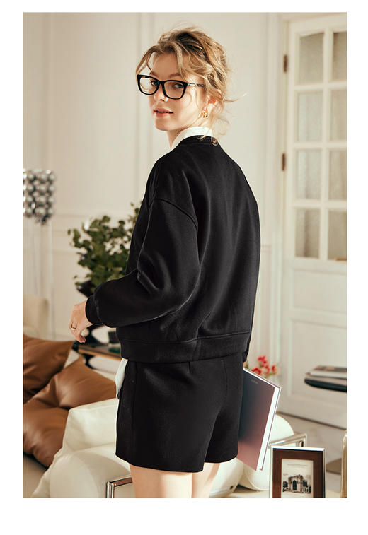 OLrain欧芮儿圆领套头卫衣女秋冬穿搭上衣 商品图4