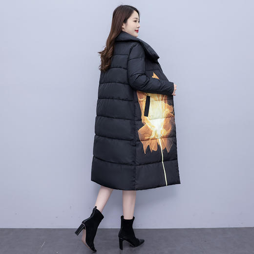 冬季新款，棉衣女中长款加厚印花棉服宽松棉袄外套HR-XMRS2379 商品图2