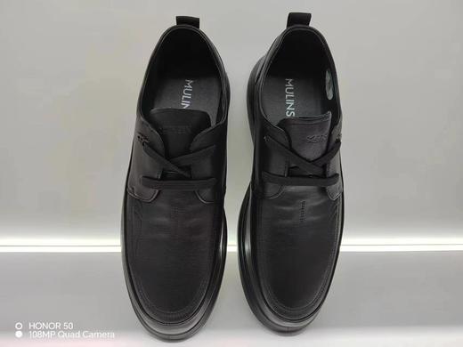 木林森新款软底系带休闲皮鞋 商品图0