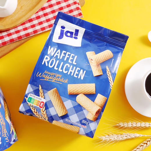 德国/奥地利JA!威化空心卷200g/榛子酱注心威化蛋卷400g 不油不腻一口香脆酥爽 050959/052519 商品图2