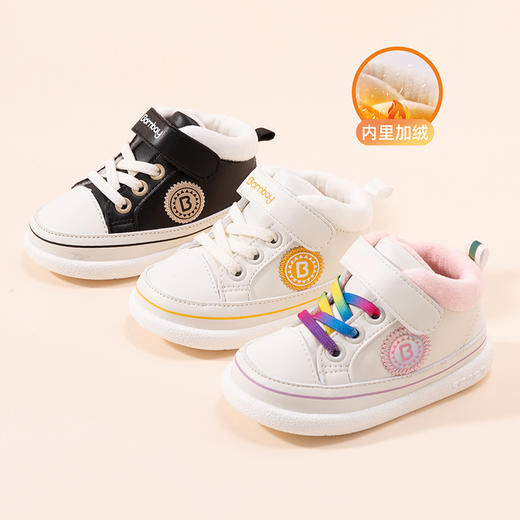贝贝怡童鞋秋冬新款男女童加绒保暖宝宝鞋时尚机能学步鞋234X503 商品图1
