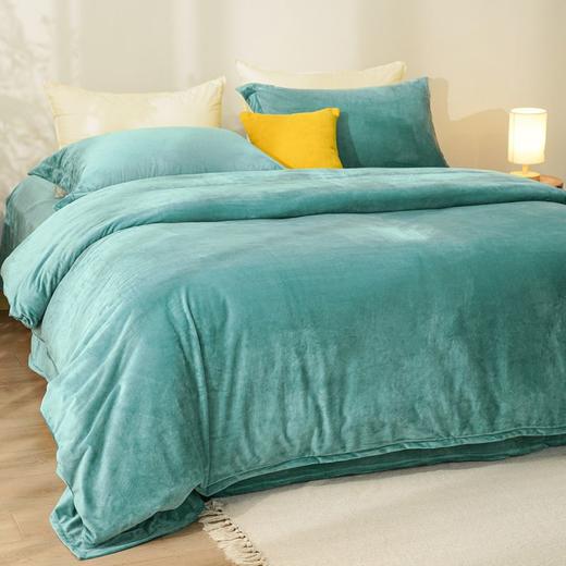 大朴致美 A类双面加厚 牛奶绒四件套 床上用品冬天加绒被套床单法兰绒保暖 商品图4