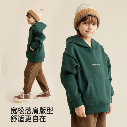 【加厚一体复合奥粒绒】儿童小字母刺绣加绒卫衣PQWY2332 商品图3