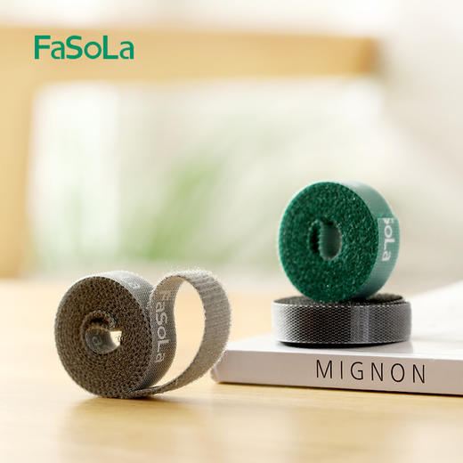 FaSoLa背对背魔术贴扎带电脑整理自粘式机房绑线理线捆绑粘扣带 商品图10