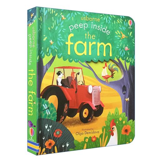英文原版绘本 偷偷看农场Usborne Peep Inside the Farm儿童认知游戏纸板书洞洞书 全英文版 商品图1