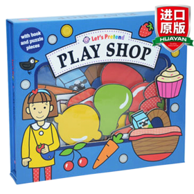 英文原版 商店购物场景扮演 Lets Pretend Play Shop 翻翻操作书 拼图游戏书 全英文版