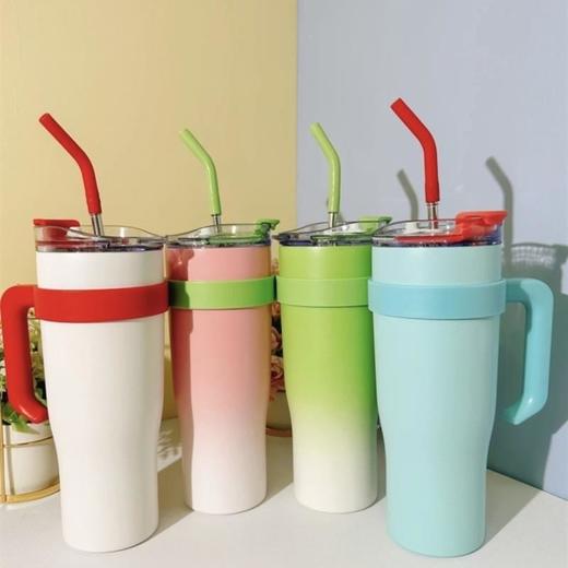 保冷杯冰霸杯巨无霸保温杯大容量高颜值男女生大号吸管杯子 商品图8