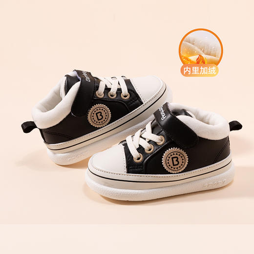 贝贝怡童鞋秋冬新款男女童加绒保暖宝宝鞋时尚机能学步鞋234X503 商品图6