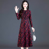 QYM 236555-Y气质印花大码优雅连衣裙 商品缩略图0