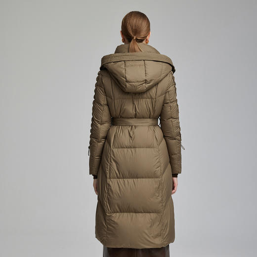 NR012斯尔丽23冬季新款双领连帽长款保暖羽绒服 商品图1