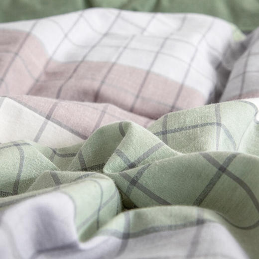 無印水洗色织全棉四件套-艺术格调经典格子MUJI-TJ23-08 商品图2