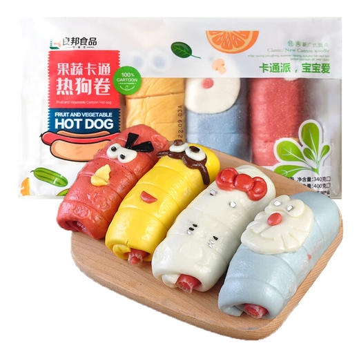 良邦果蔬卡通热狗卷340g 商品图0