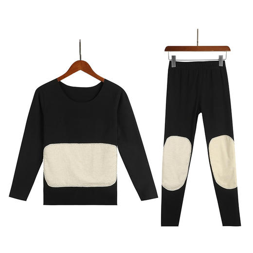 2件立减20【蚕丝养肤 双重锁温】升级第六代蚕丝贴片 黑科技双面绒秋冬保暖套装 蚕丝养肤/护宫暖胃/护膝 3倍高弹 贴身不勒 商品图7