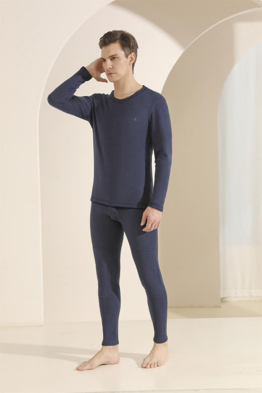 阳光绒男款圆领套装保暖衣蓄热保暖舒适透气高弹16313651 商品图6