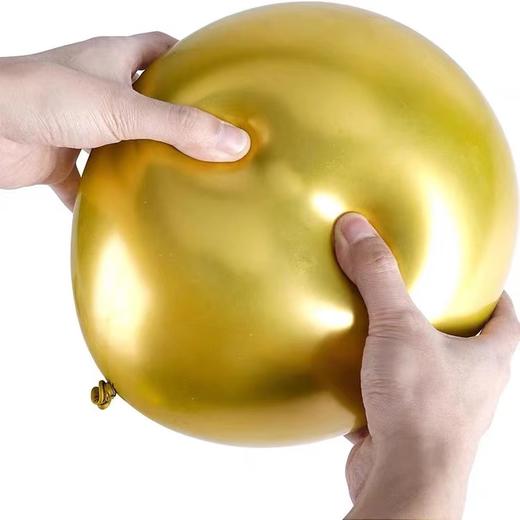 金色气球金属金黄色 48个/包 加厚金色结婚生日周岁场景布置金汽球开业宴会派对活动气氛装饰 商品图4