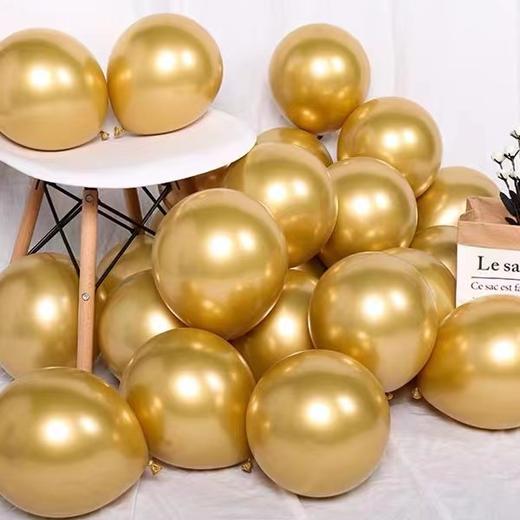 金色气球金属金黄色 48个/包 加厚金色结婚生日周岁场景布置金汽球开业宴会派对活动气氛装饰 商品图1
