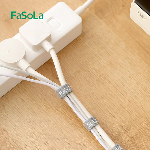 FaSoLa背对背魔术贴扎带电脑整理自粘式机房绑线理线捆绑粘扣带 商品图3