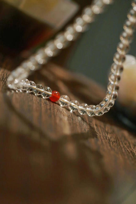 盛唐牡丹|天然白水晶108颗手持佛珠 商品图3