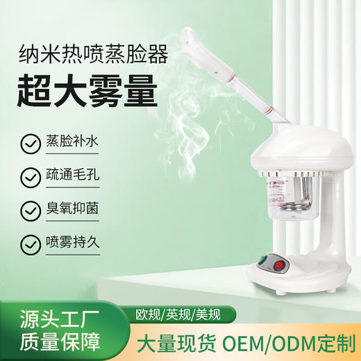 奔鹏热喷蒸脸仪台式喷雾补水仪滋润面部香薰蒸脸器家用美容仪批发 商品图1