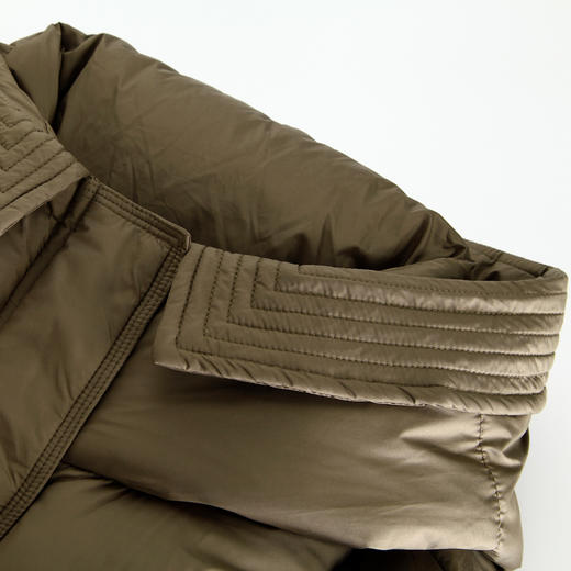 NR012斯尔丽23冬季新款双领连帽长款保暖羽绒服 商品图4