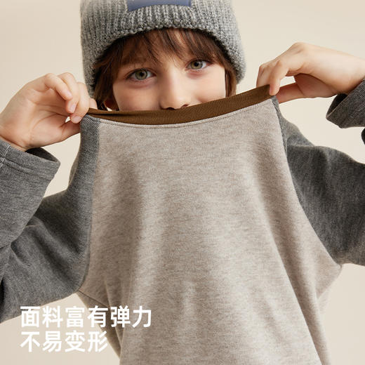 【亲子款 300g高克重】百搭拼色磨毛打底衫PDT2310 商品图2