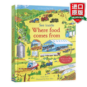 英文原版 看里面系列之食物从哪里来 See Inside Where Food Comes From 全英文版 纸板书