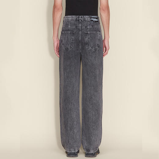 HOLZWEILER M. Denim Trousers 男装黑色水洗破坏直筒牛仔长裤 商品图2