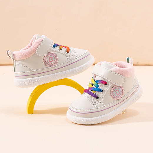 贝贝怡童鞋秋冬新款男女童加绒保暖宝宝鞋时尚机能学步鞋234X503 商品图7