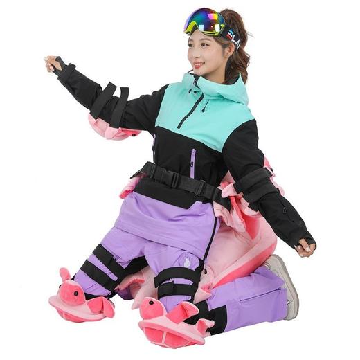 防水款滑雪护具神器护臀防摔卡通小乌龟白熊成人学生 商品图4