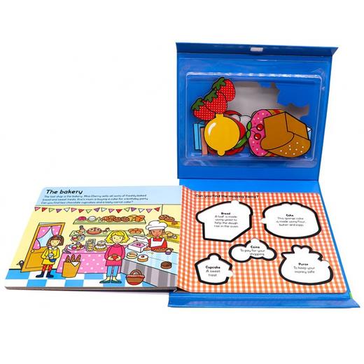 英文原版 商店购物场景扮演 Lets Pretend Play Shop 翻翻操作书 拼图游戏书 全英文版 商品图2