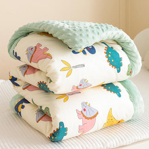 【A类标准安全满满，看着软盖着暖！】儿童被子婴儿棉被，宝宝新生春秋幼儿园冬季小盖毯豆豆绒加全棉被套-QQ 商品图8