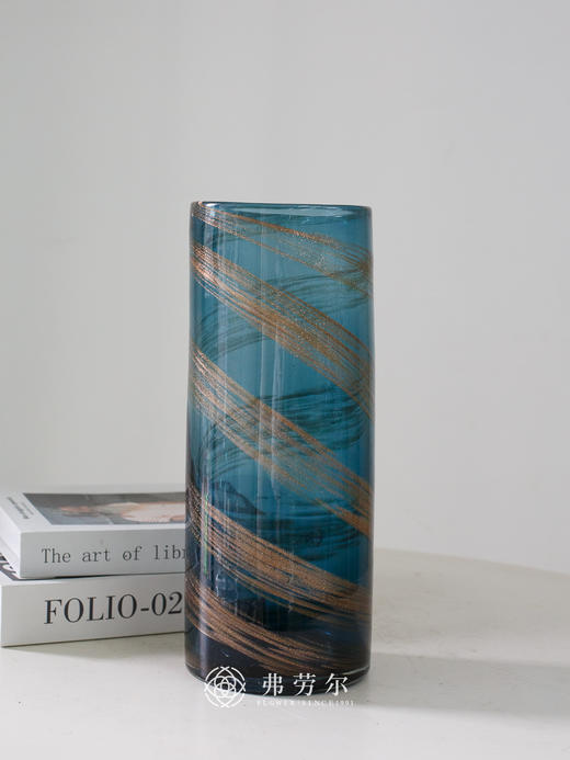 现代蓝绿色花瓶 商品图0