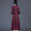 QYM 236555-Y气质印花大码优雅连衣裙 商品缩略图2