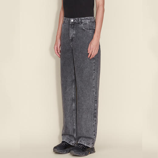 HOLZWEILER M. Denim Trousers 男装黑色水洗破坏直筒牛仔长裤 商品图1