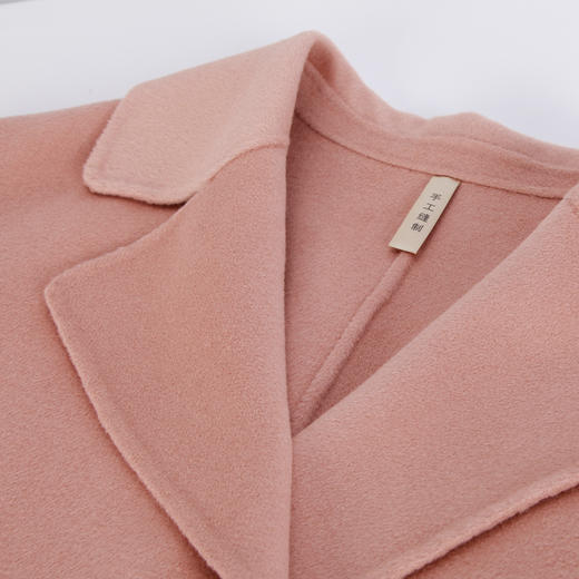 NH951斯尔丽23冬季新款立领气质简约中长款双面呢羊毛大衣 商品图4