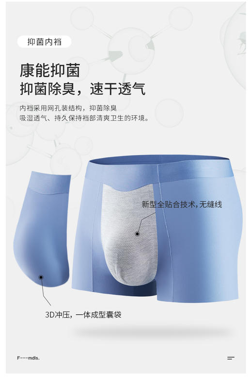 抵羊 男士舒适内裤（三条装） 商品图4