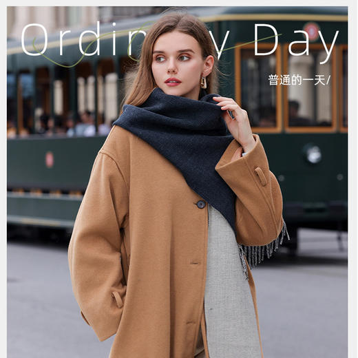 抢79两条！【MUYANHUAN 木言欢双面单色仿羊绒围巾/双F格子围巾】保暖流苏亲肤可做围巾/披肩/暖毯 商品图8