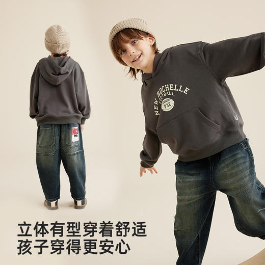 亲子款美式复古连帽卫衣PQWY2334 商品图3