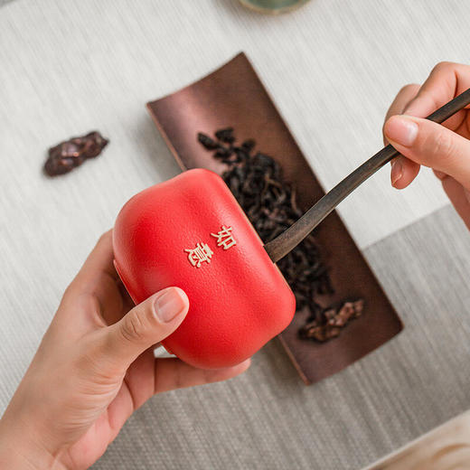 万仟堂茶叶罐水果茶具陶瓷 密封罐茶叶盒 柿柿如意 茶具配件 事事如意 A 商品图2