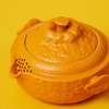 万仟堂（Edenus） 旅行茶具水果 快客杯 陶瓷一壶一杯  旅行 家用 大吉大利  A 橘黄釉 商品缩略图3
