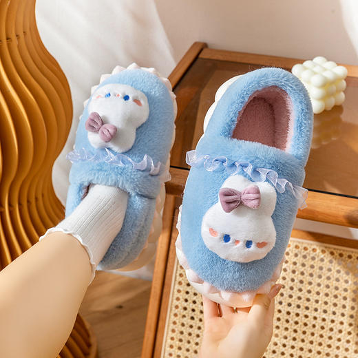 【贴心防滑设计！儿童棉拖鞋】冬季男女童加绒保防滑暖婴幼儿亲子宝宝居家包跟毛棉鞋，舒适的加绒设计，守护小脚，保暖从脚尖开始。ry 商品图6