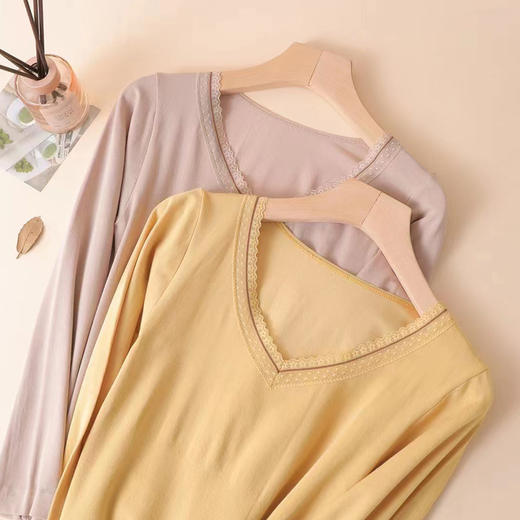 RY-RY1918秋冬无缝美体保暖内衣套装女士修身时尚打底秋衣秋裤套装 商品图1