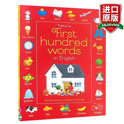 英文原版基础英语100词 绘本 First hundred words in English 尤斯伯 全英文版 商品图0