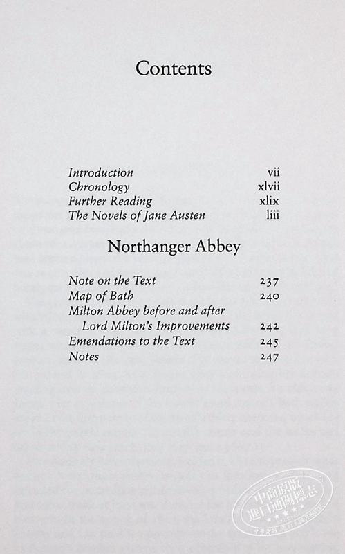 【中商原版】简 奥斯汀 诺桑觉寺 PBC Northanger Abbey Jane Austen 商品图7