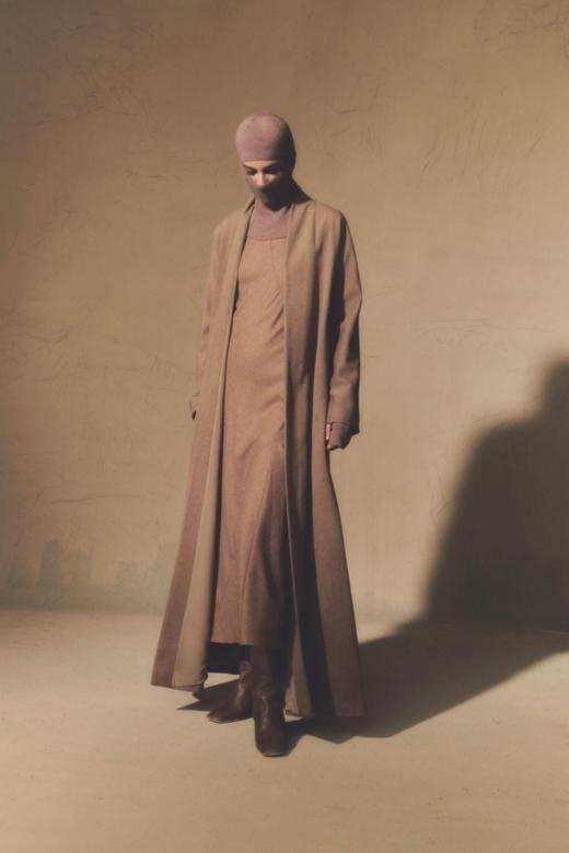 Cortana 驼色MISIA初剪羊毛廓形长外套 商品图4