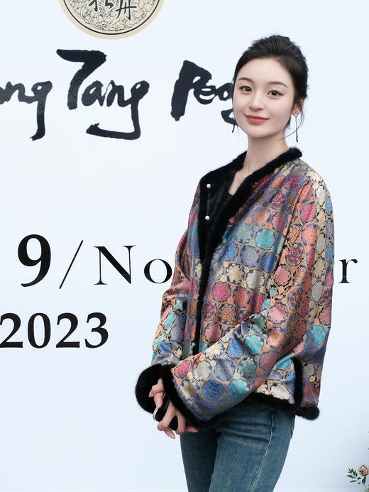 盛唐牡丹|重缎色织宋锦配水貂毛外套 商品图2