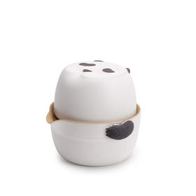 万仟堂 茶具便携茶具套装 熊猫杯  旅行茶具 茶杯茶具 快客杯 陶瓷 国宝 A 国宝